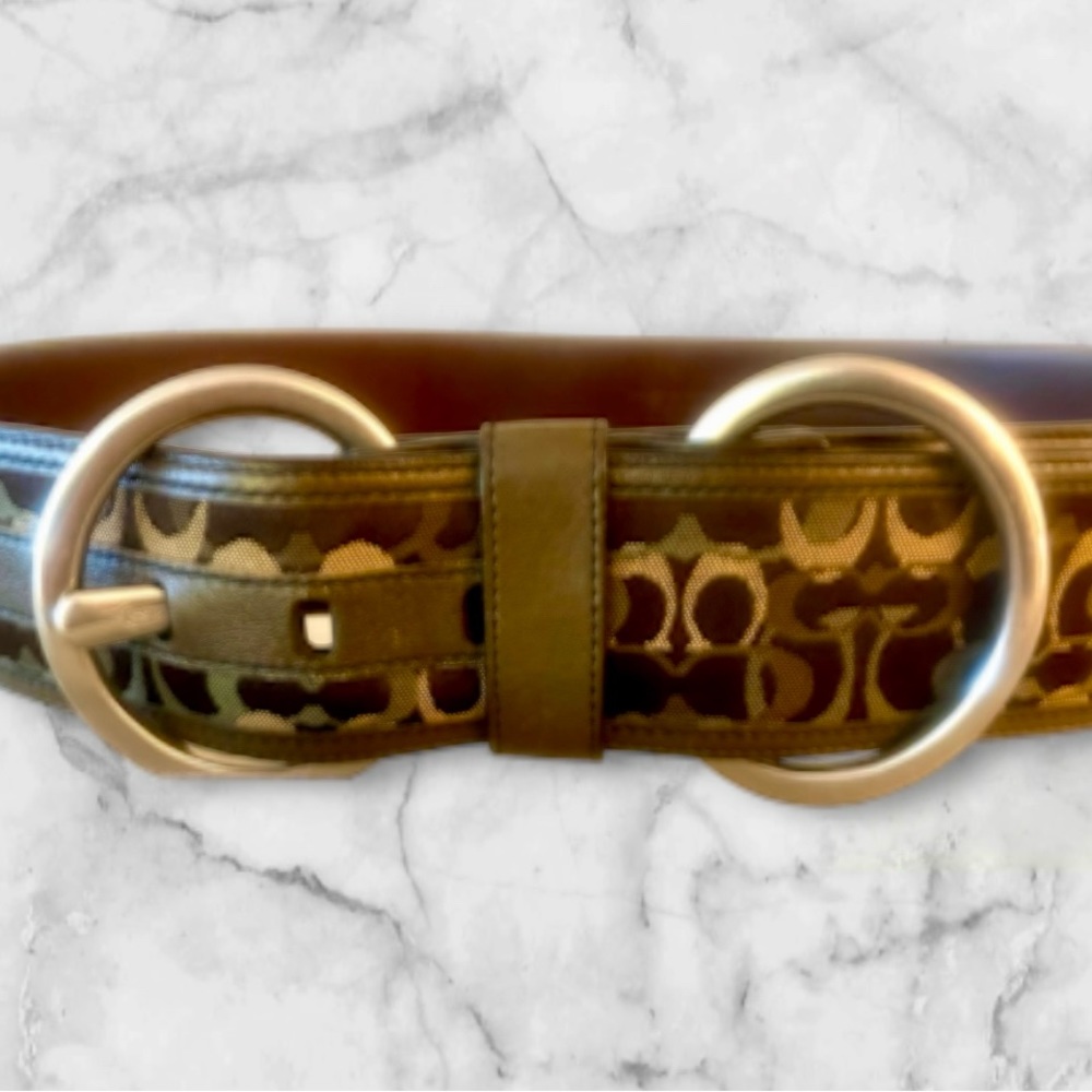Vintage Coach Logo Belt size Small